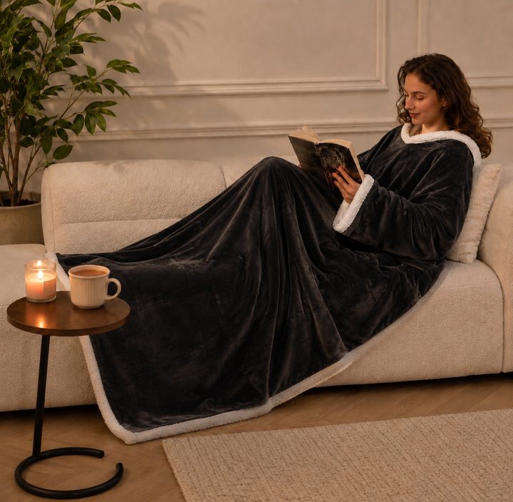 Reading — Wrapped head to toe, lost in a chapter
